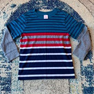 Hanna Andersson Layered Striped Long Sleeve Shirt 110cm